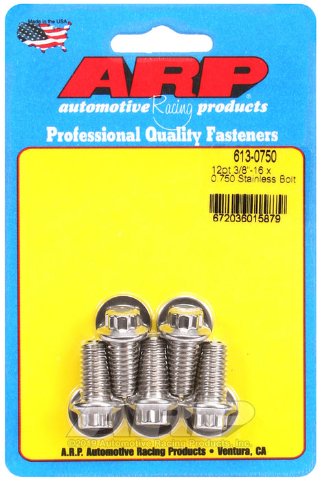 ARP 3/8-16 x 0.750 12pt SS bolts