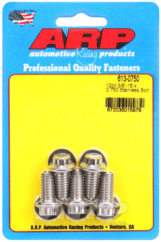 ARP 3/8-16 x 0.750 12pt SS bolts