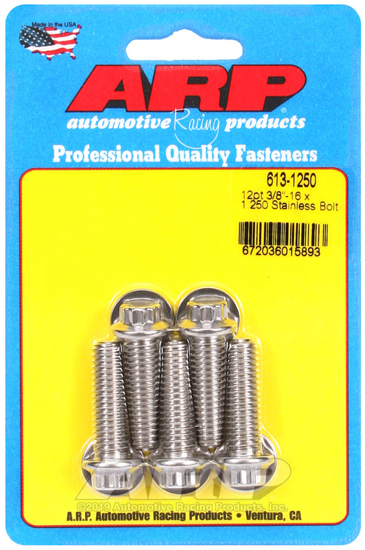 ARP 3/8-16 x 1.250 12pt SS bolts