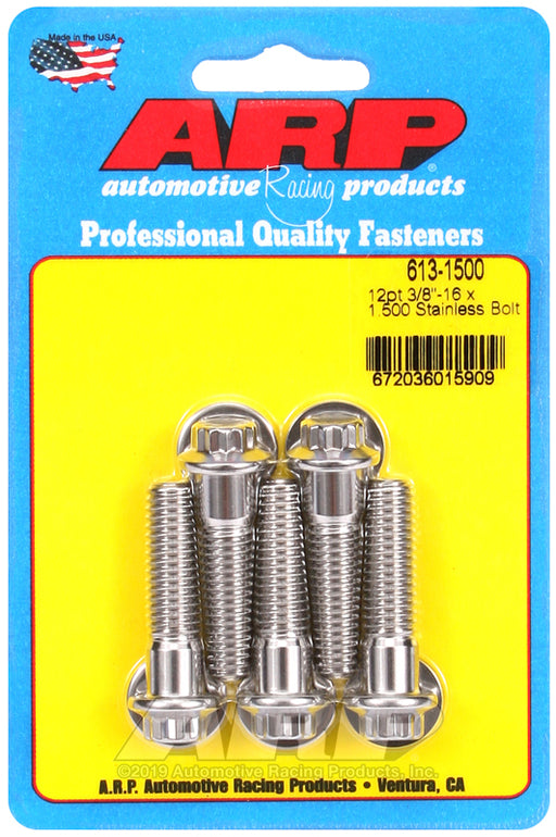 ARP 3/8-16 x 1.500 12pt SS bolts