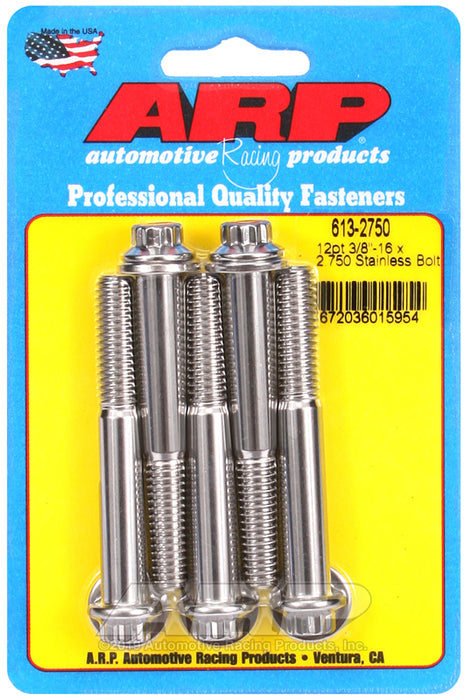 ARP 3/8-16 x 2.750 12pt SS bolts