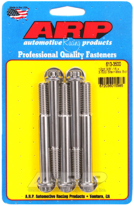 ARP 3/8-16 x 3.500 12pt SS bolts