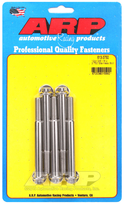 ARP 3/8-16 x 3.750 12pt SS bolts
