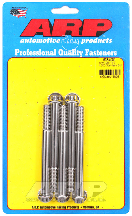 ARP 3/8-16 x 4.000 12pt SS bolts