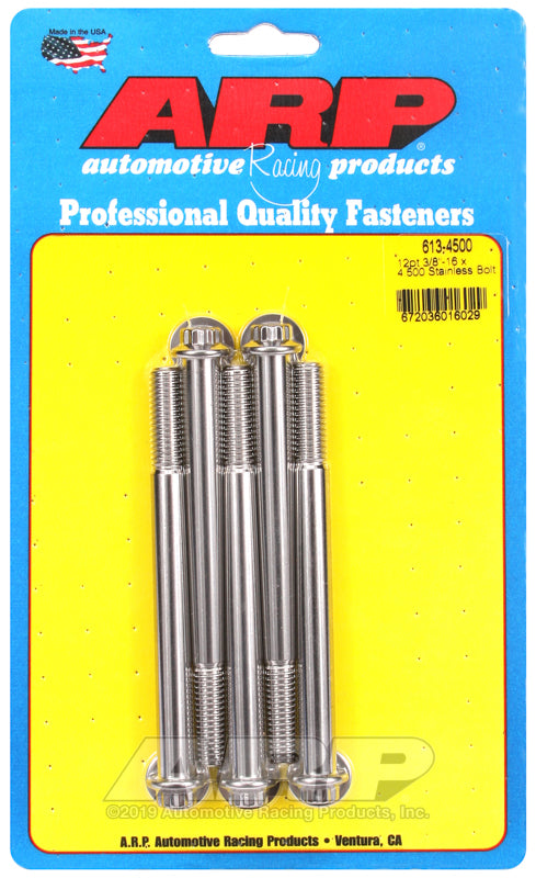 ARP 3/8-16 x 4.500 12pt SS bolts