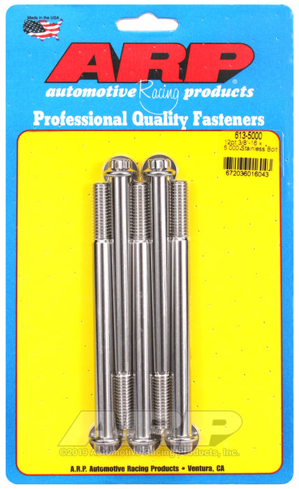 ARP 3/8-16 x 5.000 12pt SS bolts