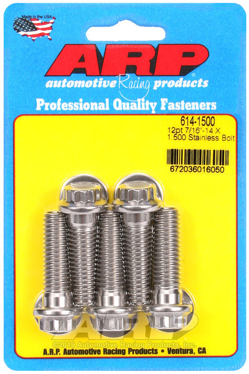 ARP 7/16-14 X 1.500 12pt 1/2 wrenching SS bolts