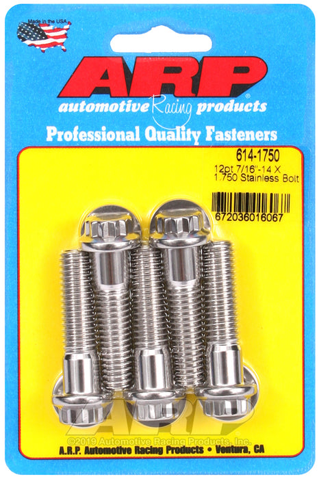ARP 7/16-14 X 1.750 12pt 1/2 wrenching SS bolts