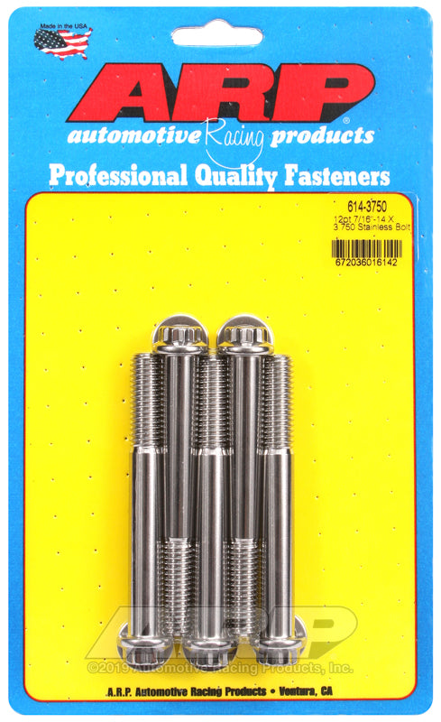 ARP 7/16-14 X 3.750 12pt 1/2 wrenching SS bolts