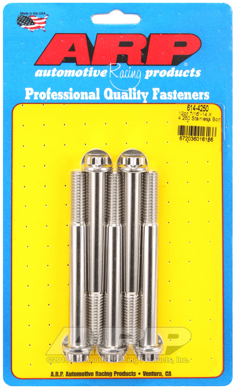 ARP 7/16-14 X 4.250 12pt 1/2 wrenching SS bolts