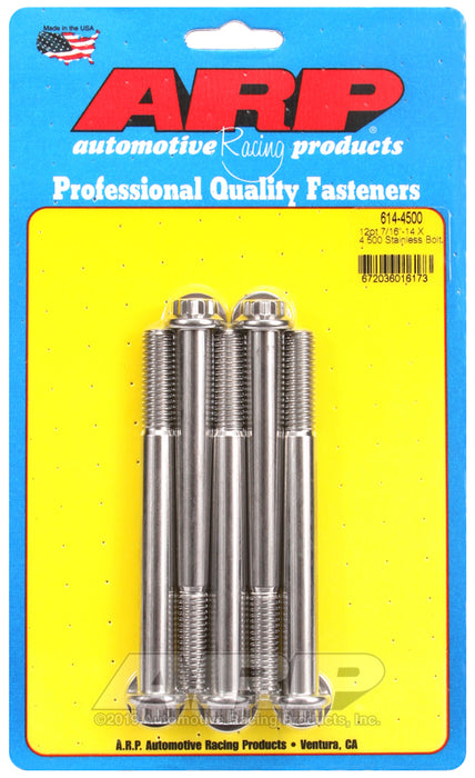 ARP 7/16-14 X 4.500 12pt 1/2 wrenching SS bolts