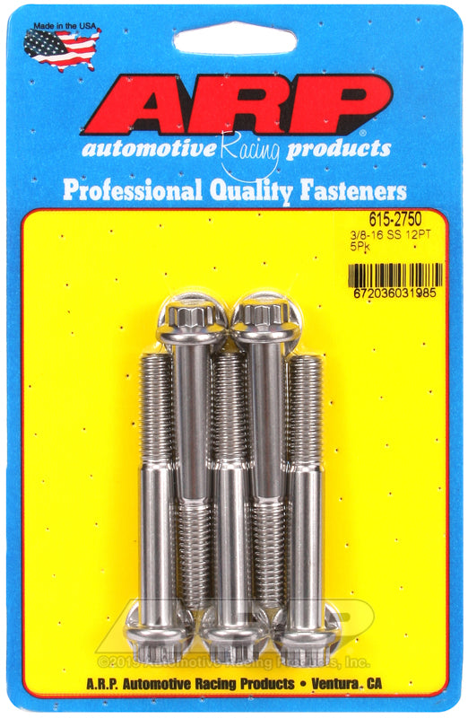 ARP 3/8-16 x 2.750 12pt 7/16 wrenching SS bolts