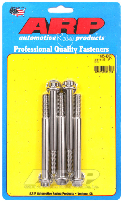 ARP 3/8-16 x 4.000 12pt 7/16 wrenching SS bolts