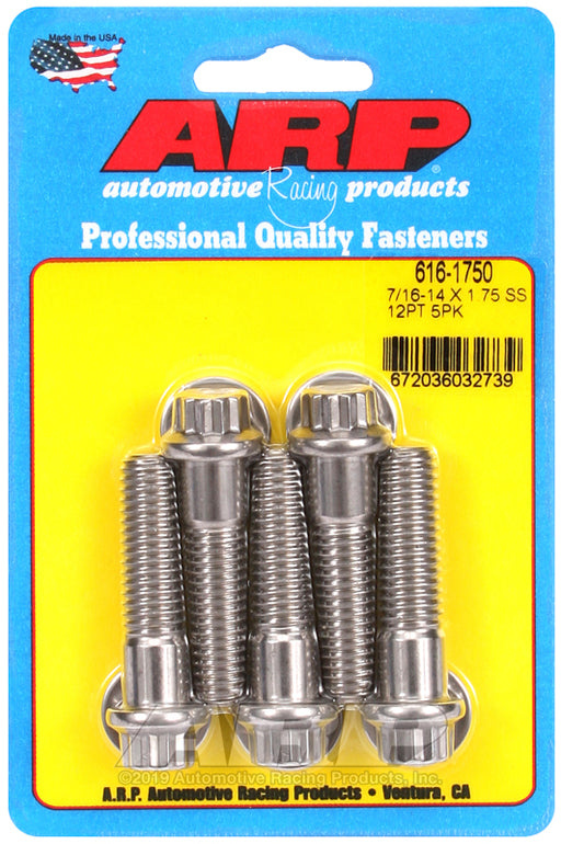 ARP 7/16-14 X 1.750 12pt SS bolts