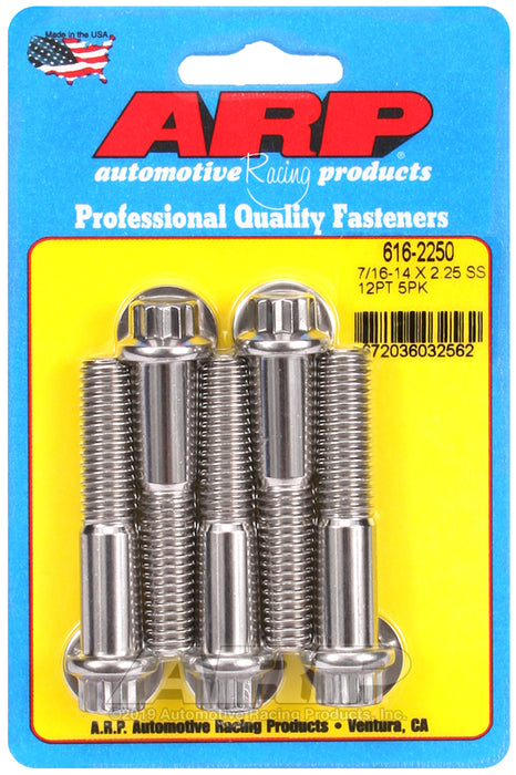 ARP 7/16-14 X 2.250 12pt SS bolts