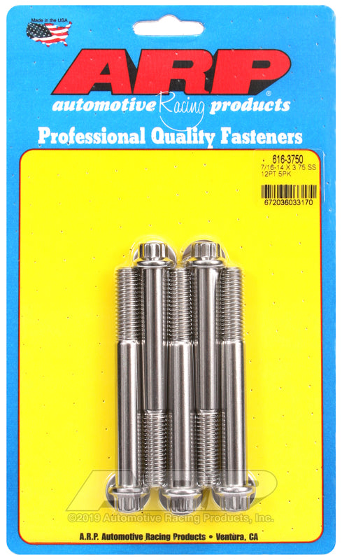 ARP 7/16-14 X 3.750 12pt SS bolts