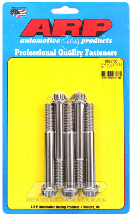ARP 7/16-14 X 3.750 12pt SS bolts