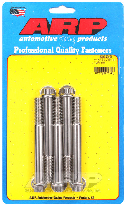 ARP 7/16-14 X 4.000 12pt SS bolts