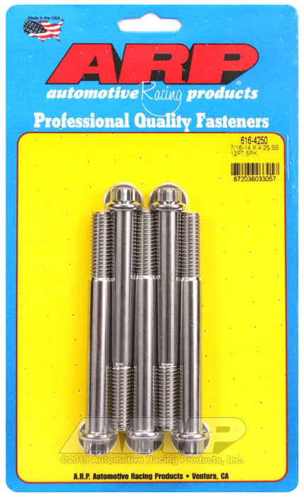 ARP 7/16-14 X 4.250 12pt SS bolts