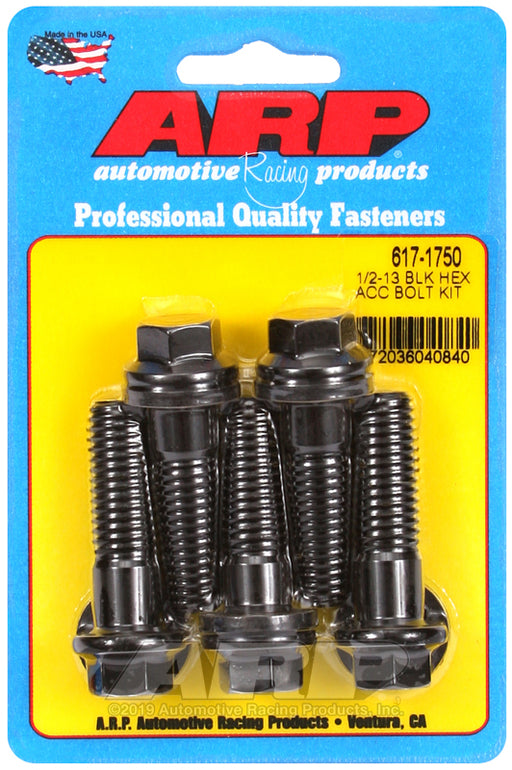 ARP 1/2-13 x 1.750 hex black oxide bolts