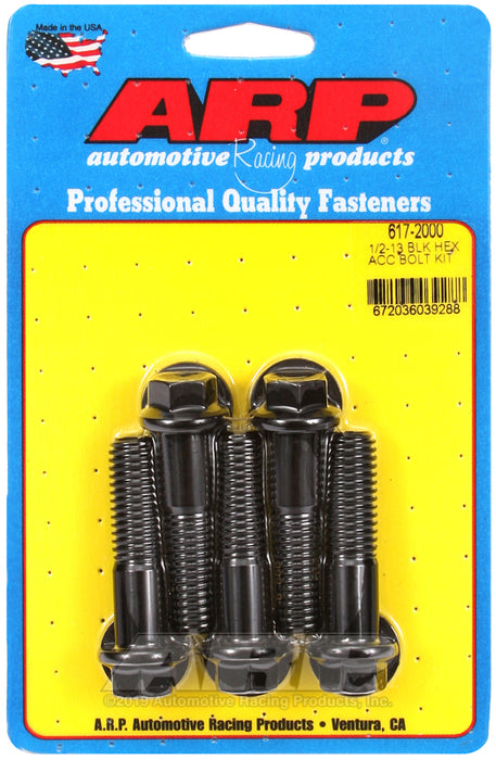 ARP 1/2-13 x 2.000 hex black oxide bolts