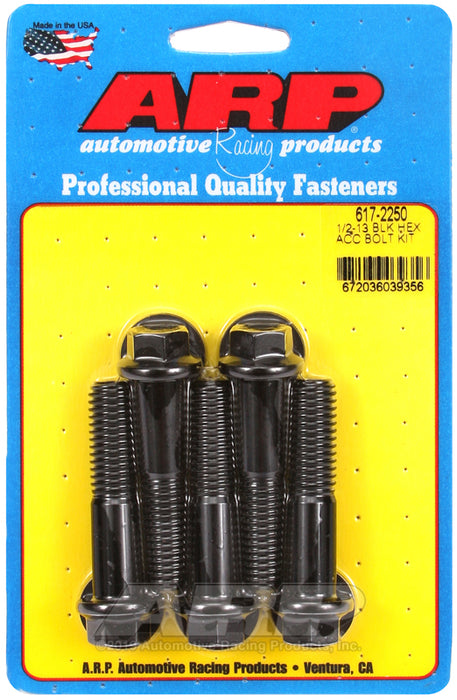 ARP 1/2-13 x 2.250 hex black oxide bolts