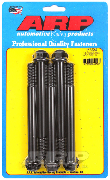 ARP 1/2-13 x 5.250 hex black oxide bolts