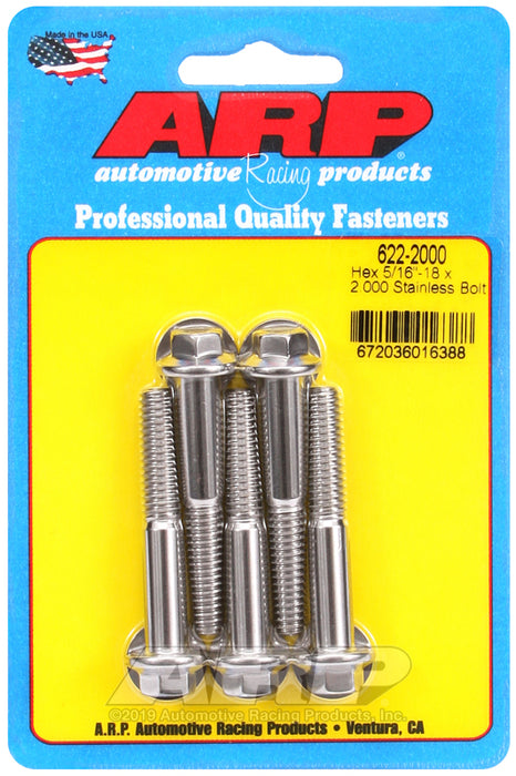 ARP 5/16-18 x 2.000 hex SS bolts