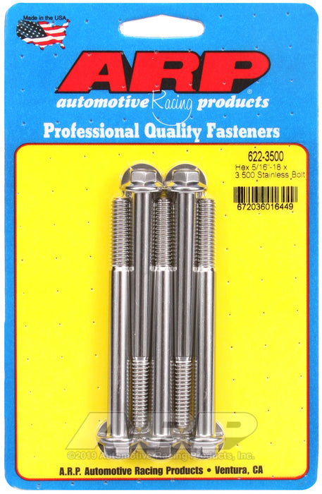 ARP 5/16-18 x 3.500 hex SS bolts