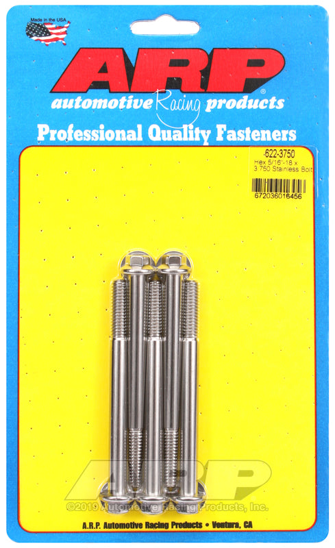 ARP 5/16-18 x 3.750 hex SS bolts