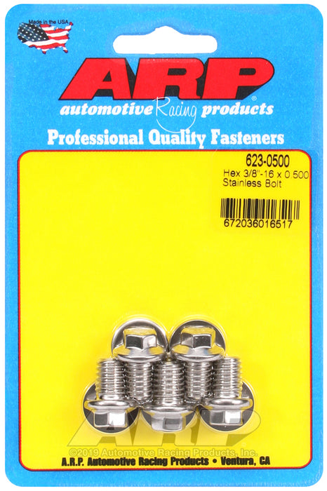 ARP 3/8-16 x 0.500 hex SS bolts
