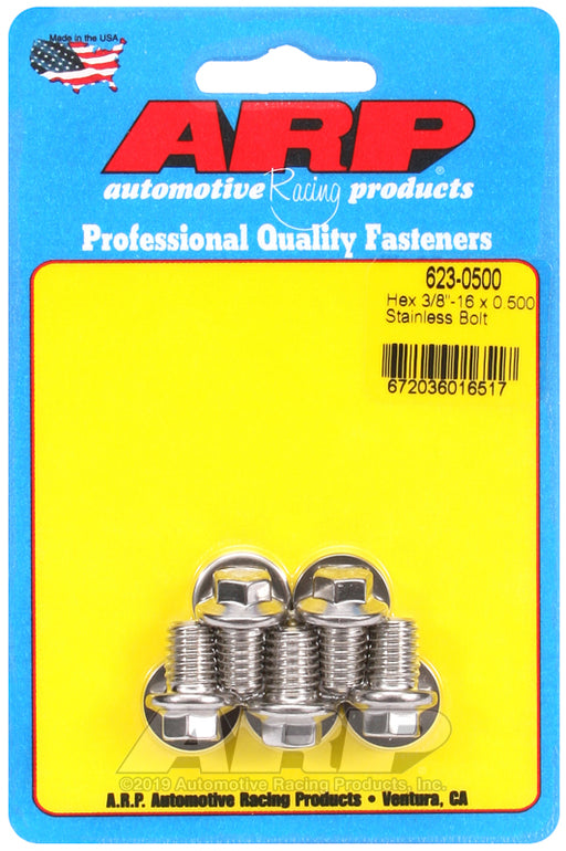 ARP 3/8-16 x 0.500 hex SS bolts