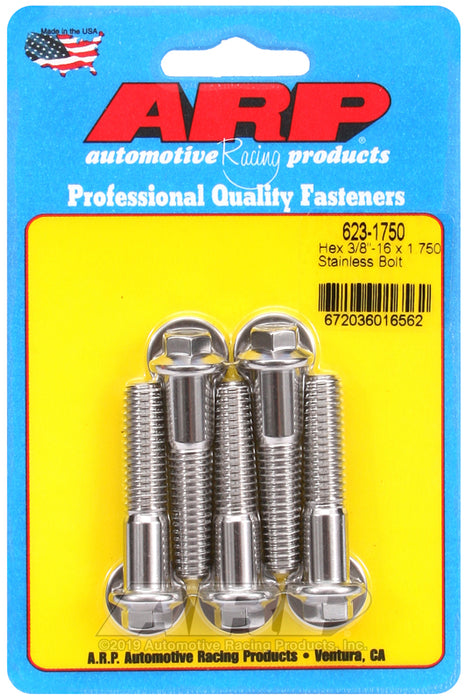 ARP 3/8-16 x 1.750 hex SS bolts