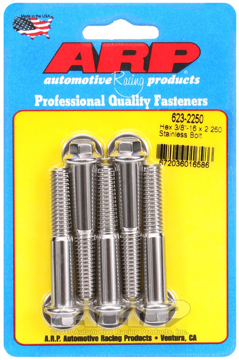 ARP 3/8-16 x 2.250 hex SS bolts