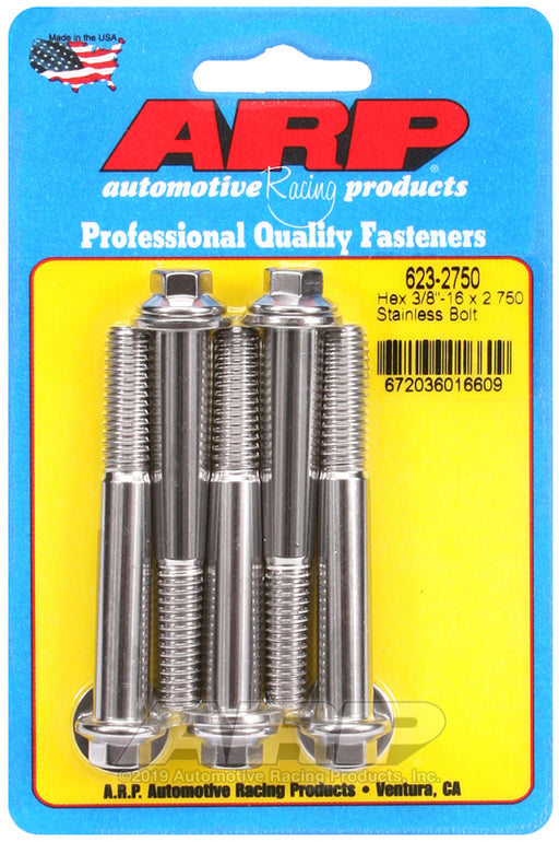 ARP 3/8-16 x 2.750 hex SS bolts