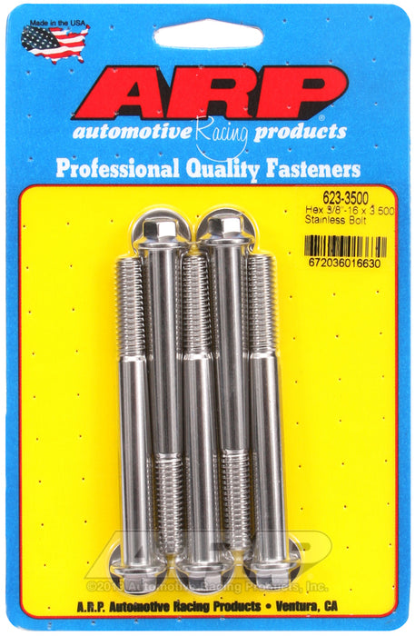 ARP 3/8-16 x 3.500 hex SS bolts