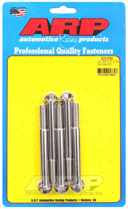 ARP 3/8-16 x 3.750 hex SS bolts