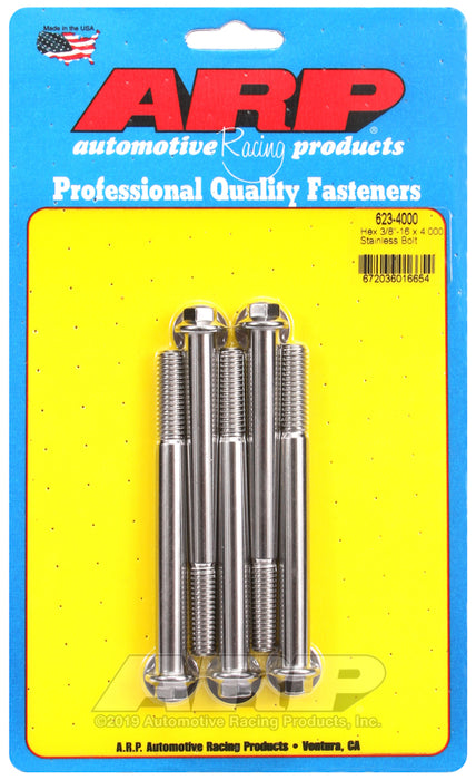ARP 3/8-16 x 4.000 hex SS bolts