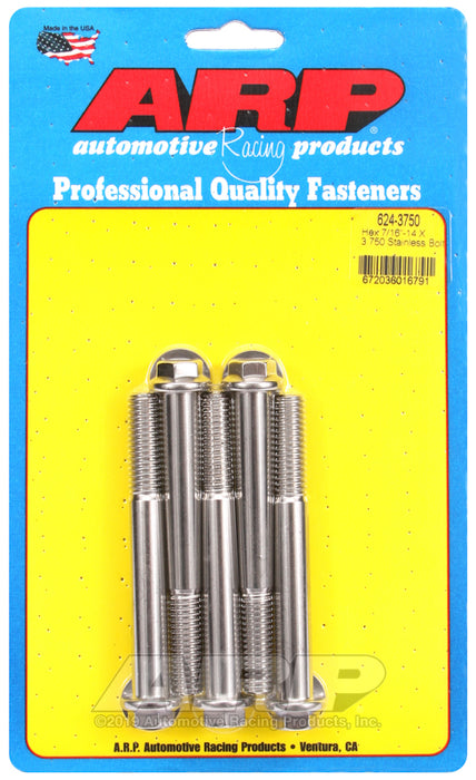 ARP 7/16-14 X 3.750 hex 1/2 wrenching SS bolts