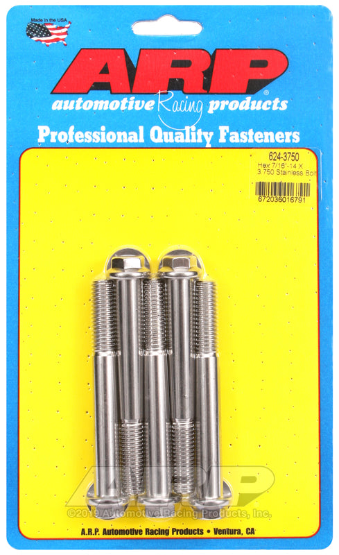 ARP 7/16-14 X 3.750 hex 1/2 wrenching SS bolts