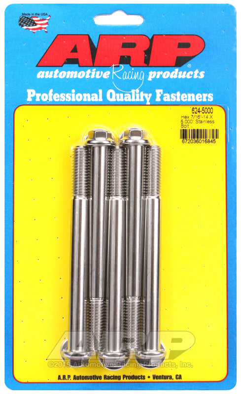ARP 7/16-14 X 5.000 hex 1/2 wrenching SS bolts