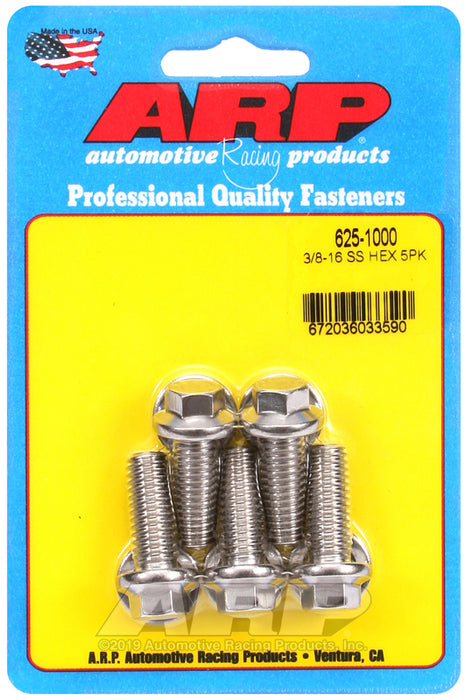ARP 3/8-16 x 1.000 hex 7/16 wrenching SS bolts