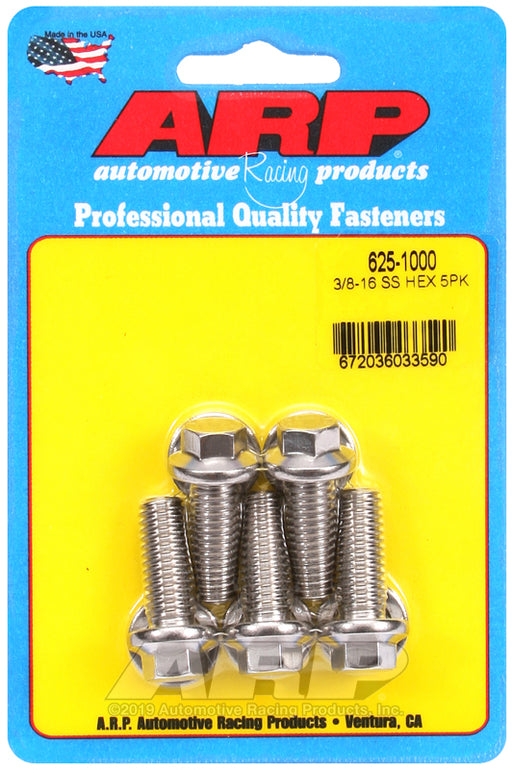 ARP 3/8-16 x 1.000 hex 7/16 wrenching SS bolts