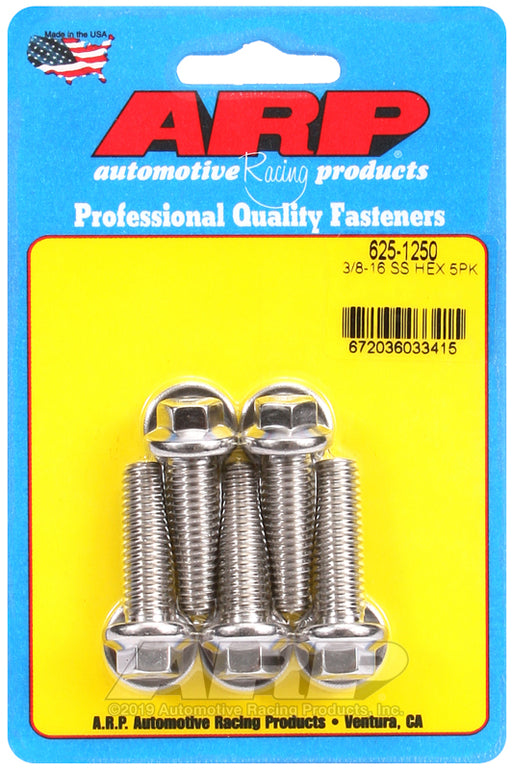 ARP 3/8-16 x 1.250 hex 7/16 wrenching SS bolts