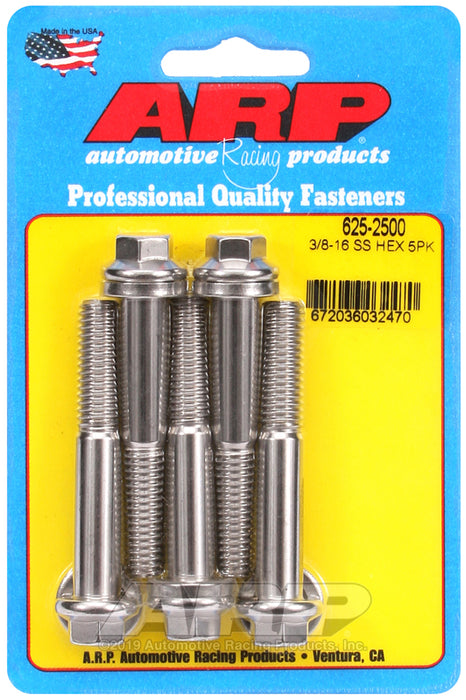 ARP 3/8-16 x 2.500 hex 7/16 wrenching SS bolts