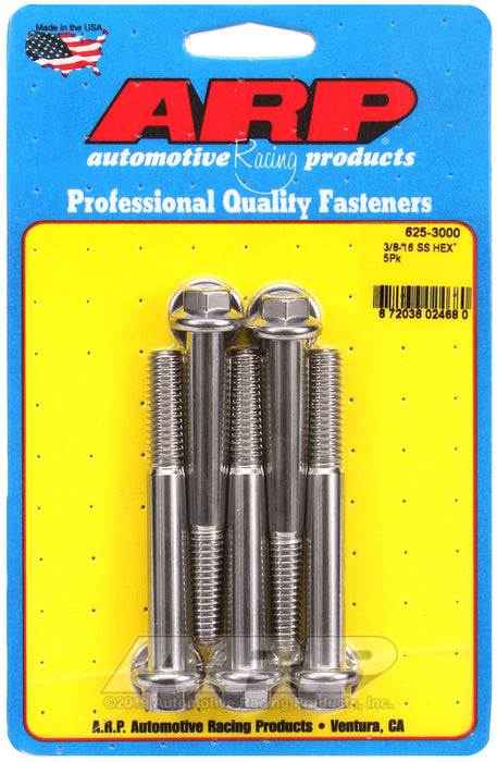 ARP 3/8-16 x 3.000 hex 7/16 wrenching SS bolts