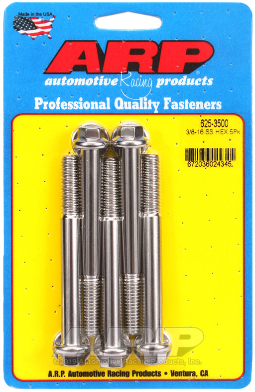 ARP 3/8-16 x 3.500 hex 7/16 wrenching SS bolts