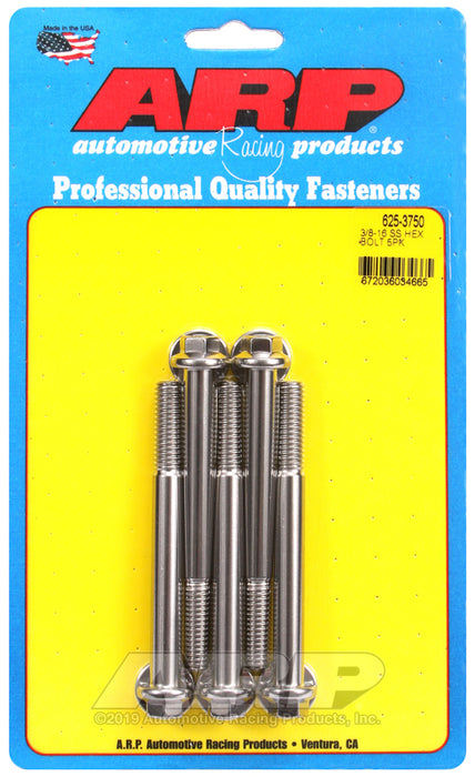 ARP 3/8-16 x 3.750 hex 7/16 wrenching SS bolts