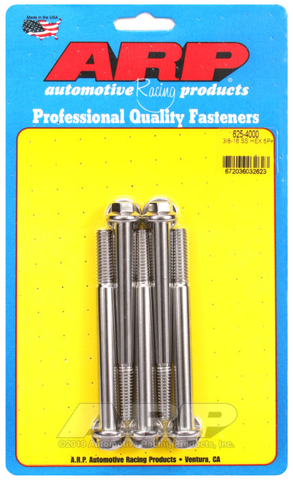 ARP 3/8-16 x 4.000 hex 7/16 wrenching SS bolts
