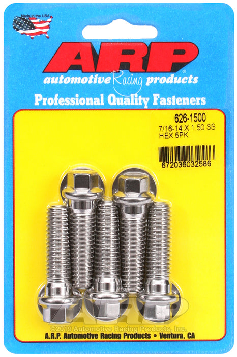 ARP 7/16-14 X 1.500 hex SS bolts